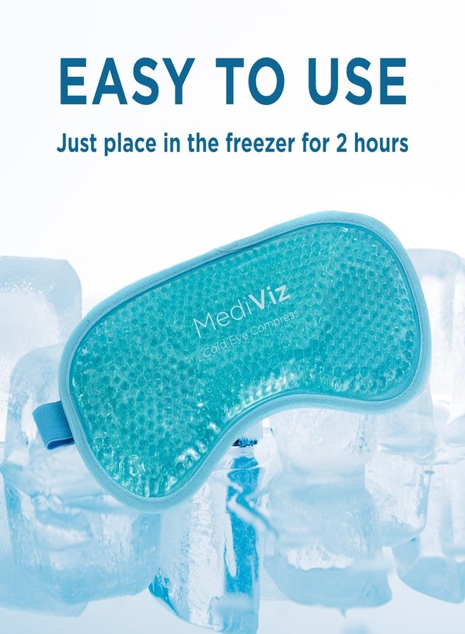 mediviz Cooling Gel Eye Mask- Reusable Cold Eye Mask for Puffy Eyes, Allergies, Sinuses - Soothes Dark Circles & Aids with Headaches - Comfortable & Easy to Use with Stretchy Band - Blue - Image 5